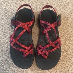 Chaco Sandals, barely worn in pink and orange